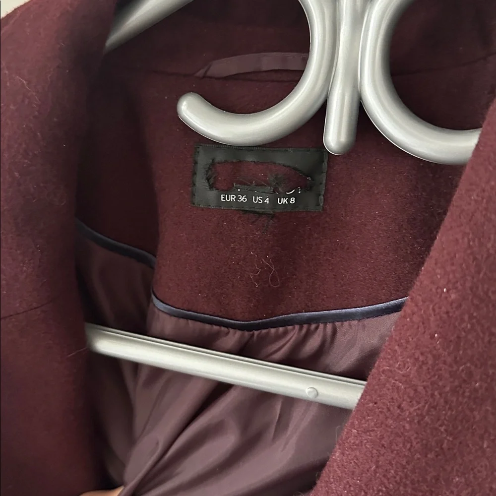 Topshop|Women's Burgundy Blazer - Picture 3 of 5